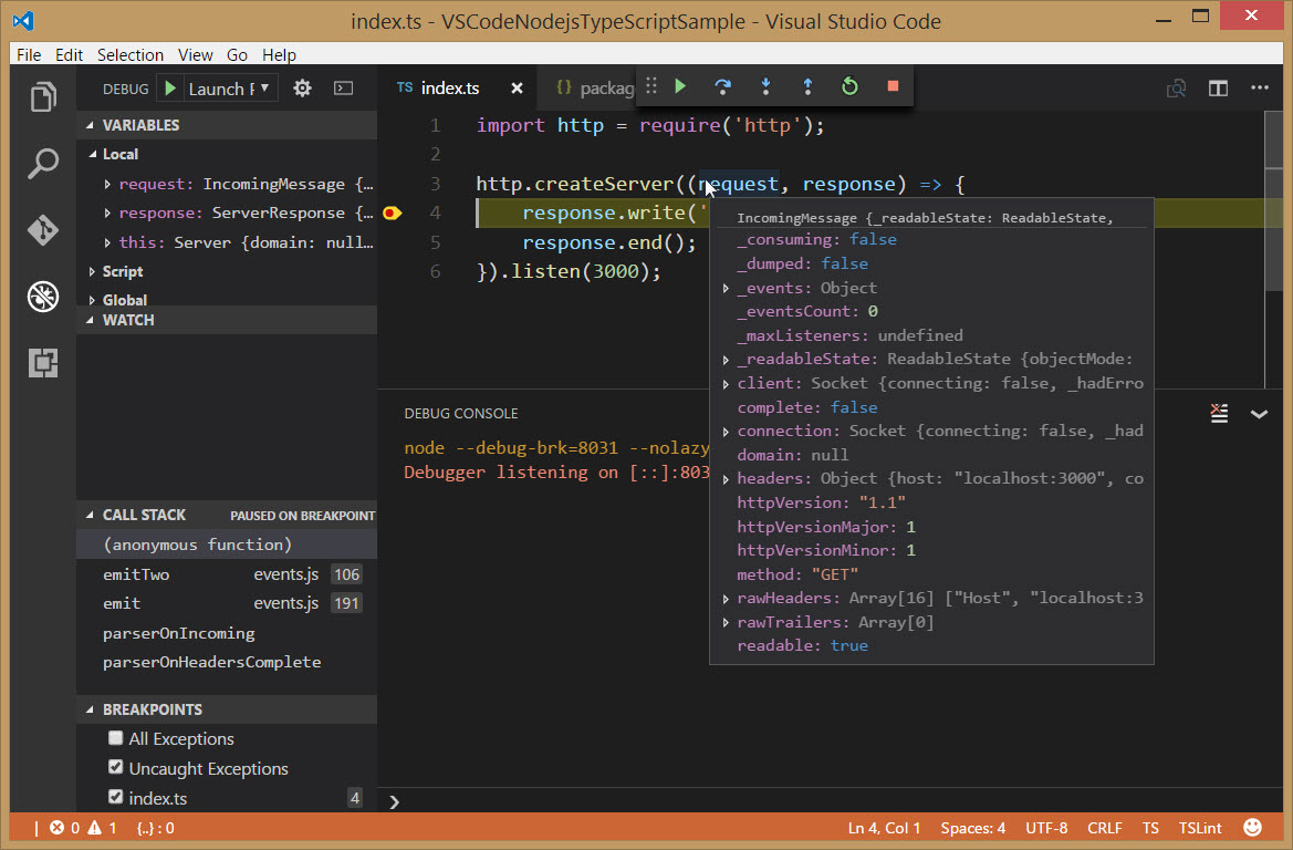 getting started with visual studio code javascript