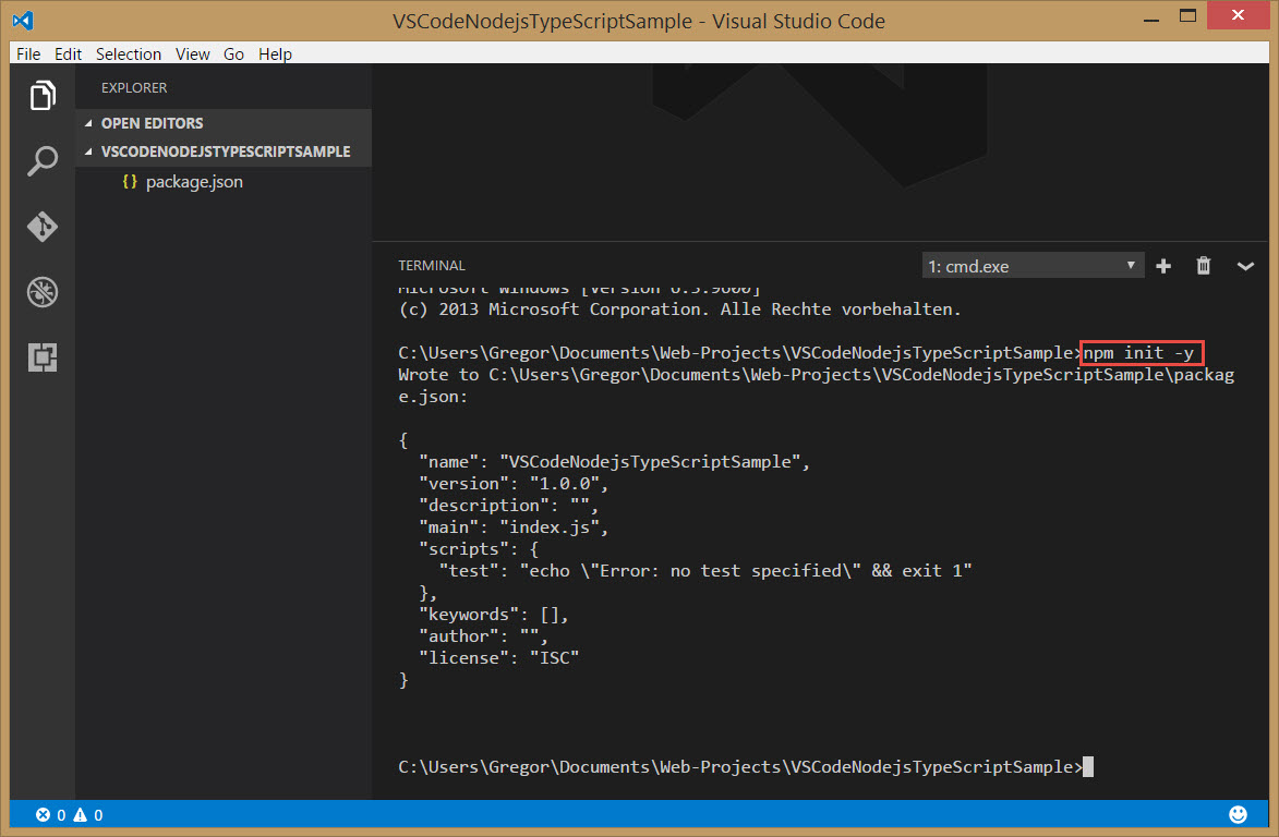 TypeScript Programming with Visual Studio Code